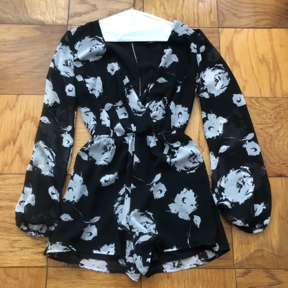 Aqua long sleeve romper - Picture 2 of 3